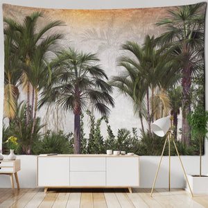 King Palm Landscape Plant Tapestry Natural Simple Psychedelic Tropical Wall Hanging Aesthetics Dormitory Home Decor