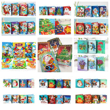 Carica l&#39;immagine nel visualizzatore della Galleria, Nuovo arrivo di Natale 5D pittura diamante biglietto di auguri diamante fai da te mosaico Babbo Calus compleanno modello strass Gfit artigianato