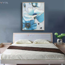 Laden Sie das Bild in den Galerie-Viewer, Wedding decoration pure Hand-painted High Quality Abstract beautiful line flowers Canvas Oil Painting for living room unframed