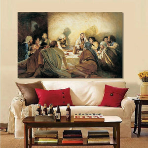 Classical Posters and Prints Wall Art Canvas Painting Jesus in the Last Dinner Decorative Painting for Living Room Home Decor