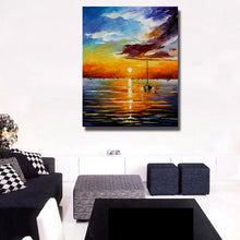 Load image into Gallery viewer, 100% Handpainted Oil Painting On Canvas knife seaside scene Modern Wall Art picture for Room home Decoration no Framed