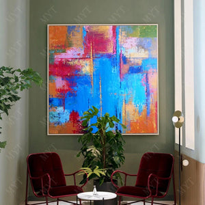 Artist Hand-painted High Quality Modern Abstract Rich and Colorful Oil Painting on Canvas Handmade wall art pictures Paintings