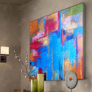 Artist Hand-painted High Quality Modern Abstract Rich and Colorful Oil Painting on Canvas Handmade wall art pictures Paintings