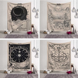 Mandala Tapestry Wall Hanging Witchcraft Hippie Beach Throw Rug Carpet Sun Moon Tapestries Bohemian Home Art Psychedelic Decor