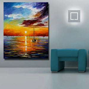 100% Handpainted Oil Painting On Canvas knife seaside scene Modern Wall Art picture for Room home Decoration no Framed