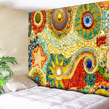 Carica l&#39;immagine nel visualizzatore della Galleria, Indiano Appeso a parete Tissu Boheme Mandala Arazzo 3D Giada Home Decor Soggiorno Sfondo Muro Tappeto Panno Hippie Coperta