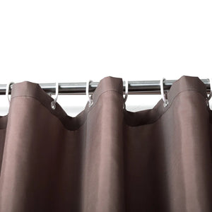 Heavy Weight Fabric Shower Curtain - Mildew Resistant, Water Repellent, and Washable Curtain , Brown Shower Curtain liner