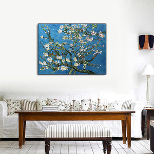 Handmade HandPainted Apricot Blossom Classic Van Gogh Oil Painting On Canvas,Famous Pictures Wall Art,Poster For Room,Home Decor