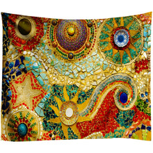 Carica l&#39;immagine nel visualizzatore della Galleria, Indiano Appeso a parete Tissu Boheme Mandala Arazzo 3D Giada Home Decor Soggiorno Sfondo Muro Tappeto Panno Hippie Coperta