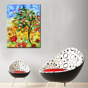 Art Morden Handpainted Abstract Spring flower tree landscape oil painting wall Art picture on Canvas For living Room home Decor