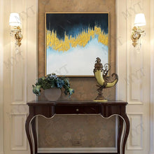 Carica l&#39;immagine nel visualizzatore della Galleria, POP Modern Hand-painted abstract Oil Painting On Canvas gold simple painting Wall art Picture For Living Room Home Decor