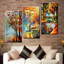 Carica l&#39;immagine nel visualizzatore della Galleria, Mintura Large Handmade Abstract Wall Art,Picture,Rain Tree Road Thick Texture Oil Painting On Canvas,Modern Room,Home Decoration