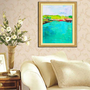 Hot sale Handmade Acrylic abstract blue sea  picture Modern Art Wall Picture Home Decoration Handpainted Oil Painting on Canvas