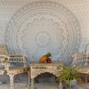 Tapiz de Mandala Meijuner, tapiz indio, tapiz bohemio, tapiz de Pared, colgante de Pared, ropa de cama dorada MJ093