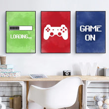 Carica l&#39;immagine nel visualizzatore della Galleria, Videogioco Wall Art Canvas Poster Stampe Gaming Room Decor, Videogioco Party Art Pittura Immagini Decorazione murale della stanza dei ragazzi