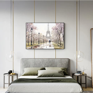 Romantic Paris Tower Wall Art Canvas Paintings On The Wall Lover In Paris Street Landscape Art Prints For Living Room Cuadros