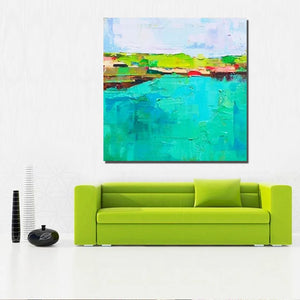 Hot sale Handmade Acrylic abstract blue sea  picture Modern Art Wall Picture Home Decoration Handpainted Oil Painting on Canvas