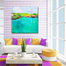 Charger l&#39;image dans la galerie, Hot sale Handmade Acrylic abstract blue sea  picture Modern Art Wall Picture Home Decoration Handpainted Oil Painting on Canvas