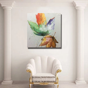 Home decor wall art Pictures handmade Oil Painting on Canvas Autumn leaves landscape for living Room home Decoration no frame