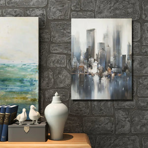 Handpainted Abstract city build Oil Painting On Canvas wall art Pictures For Living Room bed room home Decoration no Framed