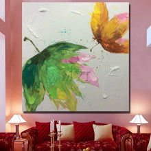 Carica l&#39;immagine nel visualizzatore della Galleria, Top Supplier Wholesale High Quality Abstract Autumn leaves Oil Painting On Canvas Handmade Butterfly Painting For Living Room
