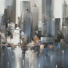 Cargar imagen en el visor de la galería, Handpainted Abstract city build Oil Painting On Canvas wall art Pictures For Living Room bed room home Decoration no Framed