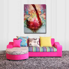 Carica l&#39;immagine nel visualizzatore della Galleria, Modern Abstract wall Art Handpainted Oil Painting wine on Canvas Wall Picture for Living Room Home Wall Decoration no frame