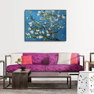 Handmade HandPainted Apricot Blossom Classic Van Gogh Oil Painting On Canvas,Famous Pictures Wall Art,Poster For Room,Home Decor