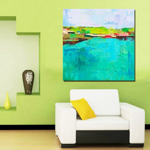 Hot sale Handmade Acrylic abstract blue sea  picture Modern Art Wall Picture Home Decoration Handpainted Oil Painting on Canvas