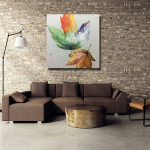 Home decor wall art Pictures handmade Oil Painting on Canvas Autumn leaves landscape for living Room home Decoration no frame