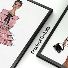 Carica l&#39;immagine nel visualizzatore della Galleria, Parigi Sexy Girl Fashion Dress Wall Art Canvas Painting Nordic Poster e stampe Decorazione del salone Immagini a parete per soggiorno