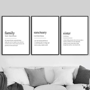 Home Friend Travel Love Definition Quotes Nordic Posters And Prints Wall Art Canvas Painting Wall Pictures For Living Room Decor