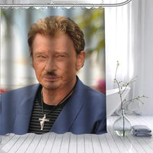 Carica l&#39;immagine nel visualizzatore della Galleria, New Johnny Hallyday Tenda da doccia personalizzata Tenda da bagno in tessuto impermeabile 180X200cm 165X180cm Tenda da bagno in tessuto poliestere