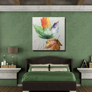 Home decor wall art Pictures handmade Oil Painting on Canvas Autumn leaves landscape for living Room home Decoration no frame