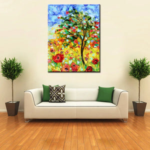 Art Morden Handpainted Abstract Spring flower tree landscape oil painting wall Art picture on Canvas For living Room home Decor