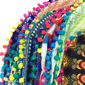 Copricuscini rotondi con arazzi Mandala Copricuscini per meditazione Pouf ottomani Federa per cuscini etici retrò 25