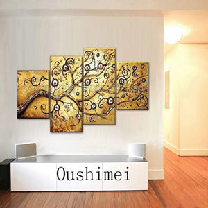 Top Artist Team Supply High Quality Modern Abstract Gold Tree Oil Painting on Canvas Abstract Tree Painting for Wall Art Picture