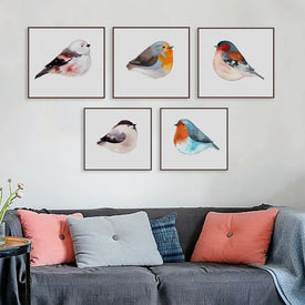 Poster di arte leggera nordica moderna animale fresco uccello acquerello soggiorno camera da letto pittura decorativa poster da parete su tela