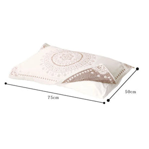 Funda de almohada de algodón, toalla, cuatro capas de gasa, funda de almohada para adultos, fundas de almohada gruesas de estilo indio, almohada de cama de 50*75cm