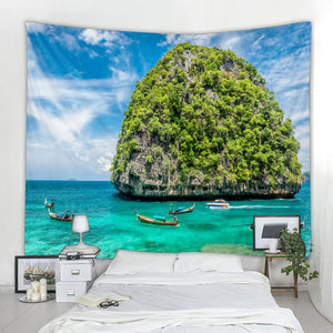 Nordic Tropical Beach Tapestry Mandala Wall Hanging Hippie Bedroom Decoration Psychedelic Tapestry Bohemian Tapestry, 6 sizes