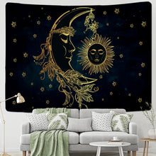 Загрузите изображение в программу просмотра галереи, Кошка таинственное гадание колдовство гобелен настенные гобелены Бафомет оккультный домашний настенный черный крутой декор кошачий шабаш