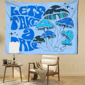 Psychedelischer Pilz Wandteppich Wandbehang Böhmische Hexerei Mädchen Schlafsaal Ästhetik Zimmer Home Decor