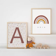 Laden Sie das Bild in den Galerie-Viewer, Benutzerdefinierte Name Boho Regenbogen Kinderzimmer Wand Kunst Leinwand Malerei Bilder Poster und Drucke für Baby Junge Mädchen Schlafzimmer Home Dekoration