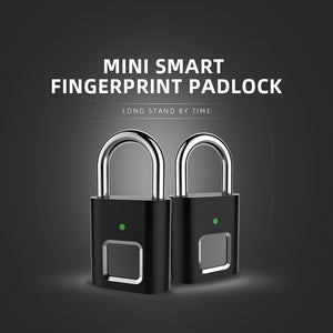 USB Rechargeable Mini Smart Padlock Fingerprint Lock For Anti-Theft Security Door Luggage Locker Small Box