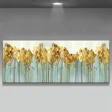 Cargar imagen en el visor de la galería, Handmade beautiful gold oil painting home decoration Abstract landscape Canvas Hand-painted Wall Art for living room no framed
