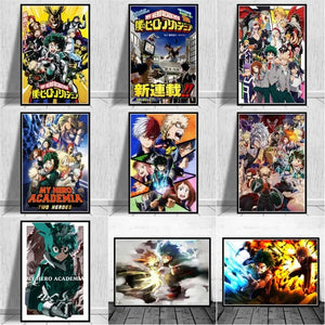 Плакаты и принты Boku No Hero My Hero Academia, аниме-картинки на стену, холст, живопись, художественное украшение, домашний декор, Куадрос