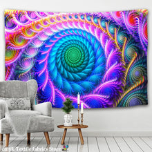 Carica l&#39;immagine nel visualizzatore della Galleria, Arazzo psichedelico Mandala appeso a parete Boho Decor Arazzi in stoffa da parete Arazzo Hippie Mandala Tappeto da parete