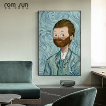 Laden Sie das Bild in den Galerie-Viewer, Nette Retro Berühmte Gemälde Mona Lisa Wand Kunst Leinwand Malerei Nordic Poster Und Drucke Wand bilder Für Wohnzimmer Dekor