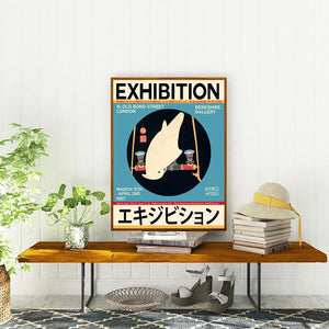 Pintura en lienzo japonés de Tokio, impresión de Londres 1967, cartel de exposición Yayoi Kusama, arte de pared moderno para decoración del hogar y sala de estar