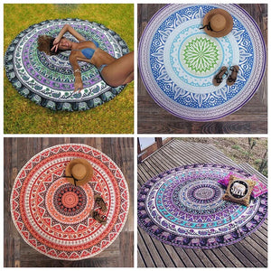 Böhmischer Mandala-Wandbehang, Wandteppich, psychedelische Bettwäsche, Indianer, Hippie-Wandteppich, Sommer-Strand-Überwurf, Teppich, Decke, Tischdecken